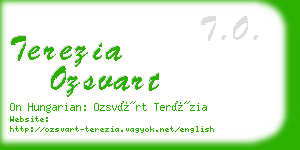 terezia ozsvart business card